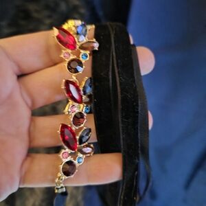 Long Rhinestone Ribbon Tie Belt Statement Crystal Waist Sash 73”